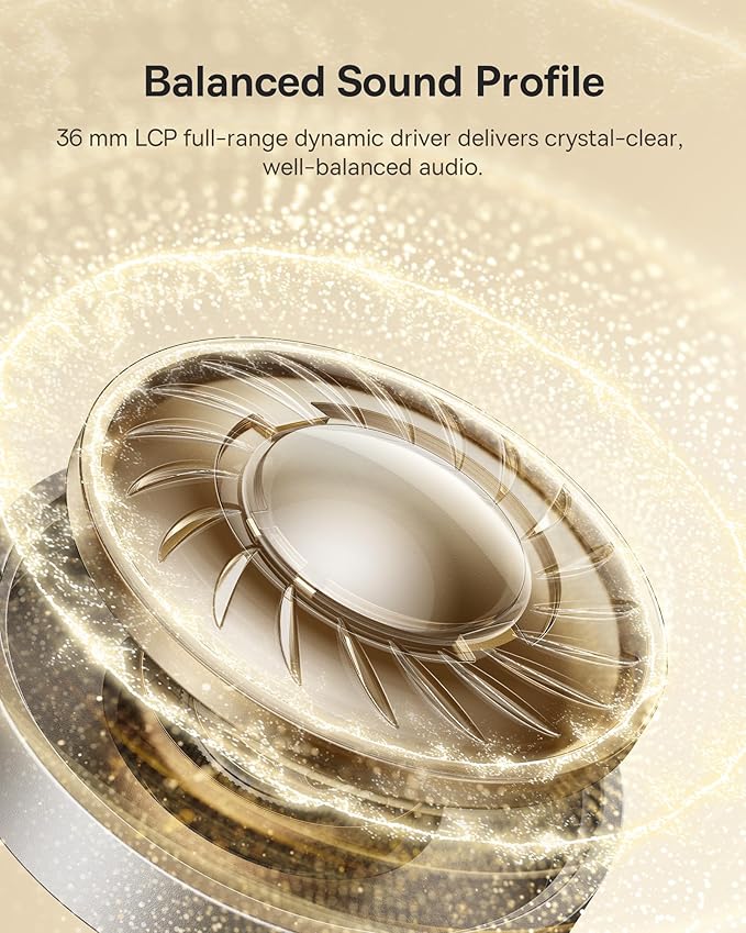 Baseus Bowie MH1 Adaptive Active Noise Cancelling Headphones, Real-Time Adaptive Hybrid ANC, SuperBass 2.0, LDAC Hi-Res Sound, 80H Playtime, Comfortable Fit, Clear Calls, Bluetooth 6.0 -Cosmic Black