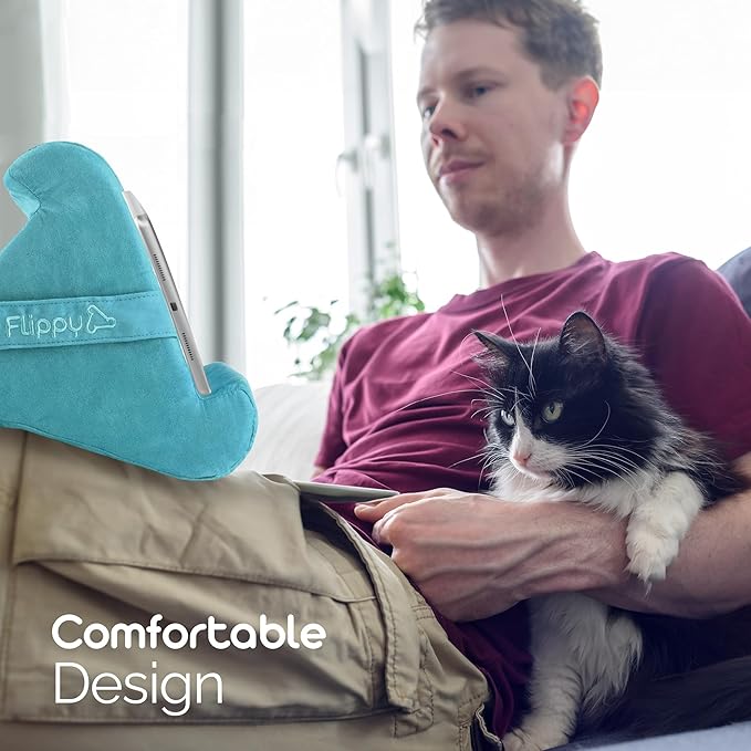 Flippy Tablet Pillow Stand - Cushion Tablet Stand & Holder, Bed Support for Lap and Desk, Compatible with Phone & Book Reading: Kindle, iPad Pro, iPhone & Samsung - I Wanna Go to Miami