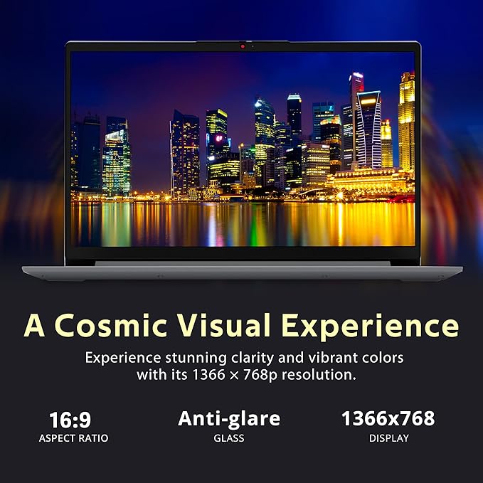 Lenovo Ideapad 1 15.6" HD Anti-Glare Laptop, Intel Celeron N4500, 12GB RAM, 672GB Storage(512GB SSD+160GB Docking Station Set), Intel UHD Graphics, Num Pad, Webcam, Win 11s, Grey