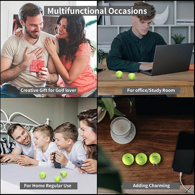 USB C Charger Block 20W，Creative Golf Ball Type C Wall Charger，GaN III Power Adapter with UL Certified，Fast Charging for iPhone 16/15 Series, Galaxy, Google Pixel,iPad,AirPods