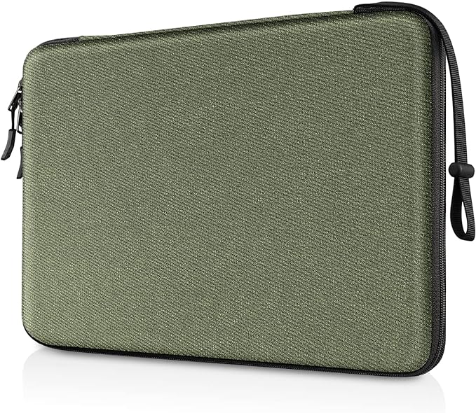FINPAC Hard Laptop Sleeve Case for 13 inch MacBook Air M4 2025 M3 2024, 14 inch MacBook Pro M4/M3/M2/M1 A2918 A2992 A2779 A2442, 13'' Air/Pro, Waterproof Case for Dell, Surface Laptop, HP, Acer, Olive