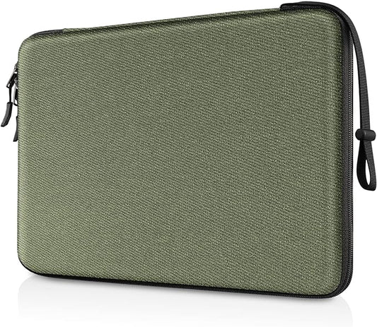 FINPAC Hard Laptop Sleeve Case for 13 inch MacBook Air M4 2025 M3 2024, 14 inch MacBook Pro M4/M3/M2/M1 A2918 A2992 A2779 A2442, 13'' Air/Pro, Waterproof Case for Dell, Surface Laptop, HP, Acer, Olive