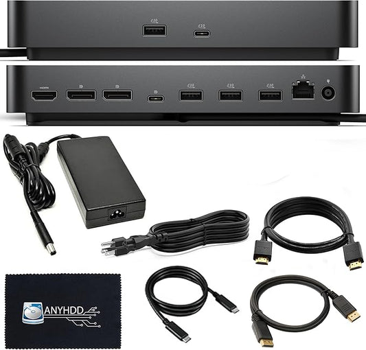 Dell Pro Smart Dock SD25 Bundle - 10Gbps, 3 Year Warranty, Supports Dual/Triple Monitors & 4K Displays with 180W Power Supply, HDMI, DisplayPort, USB C Cable, Cloth - Dell Docking Station