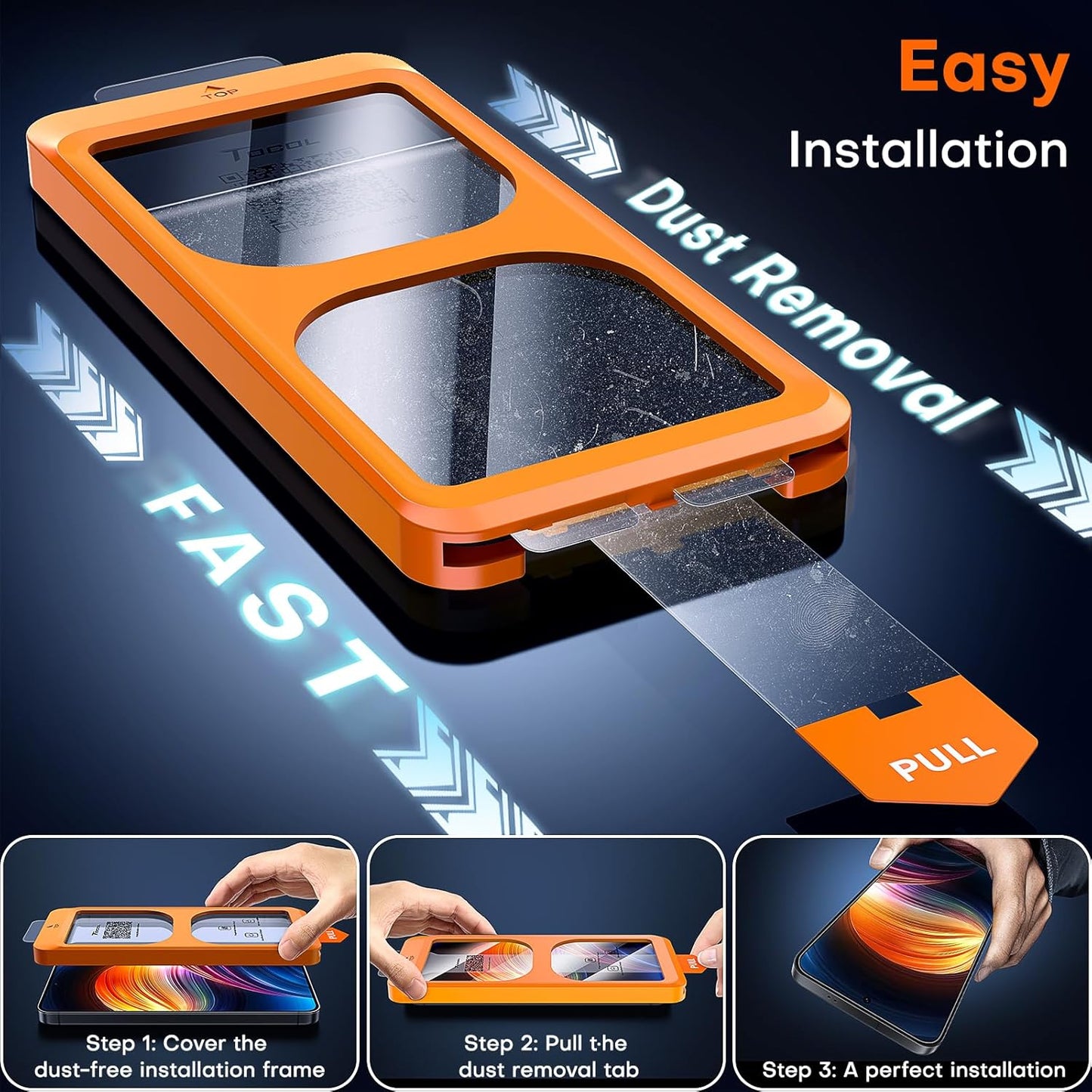 TOCOL for Samsung Galaxy S25 Plus Screen Protector [9H Hardness] [Military Grade Shatterproof] HD Tempered Glass 2 Pack