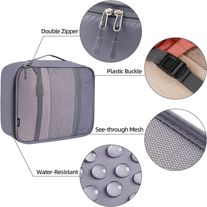BAGAIL 6 Set/8 Set/10 Set Packing Cubes Various Sizes Packing Organizer for Travel Accessories Luggage Carry On Suitcase