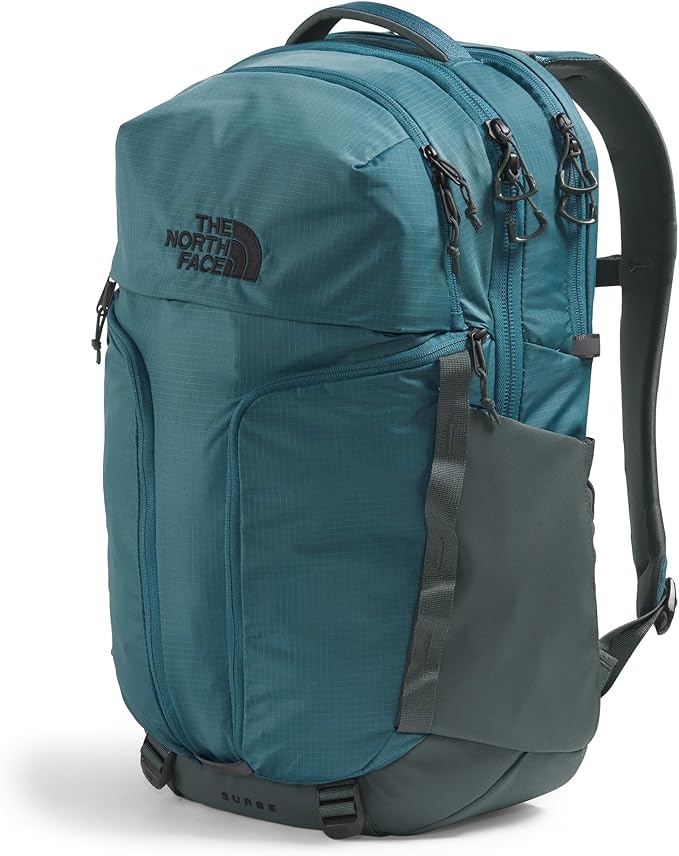 THE NORTH FACE Surge Commuter Laptop Backpack | Daypack with Water Repellent Finish, 16" Laptop Sleeve, Reflective Details, Space/Anthracite Grey, One Size