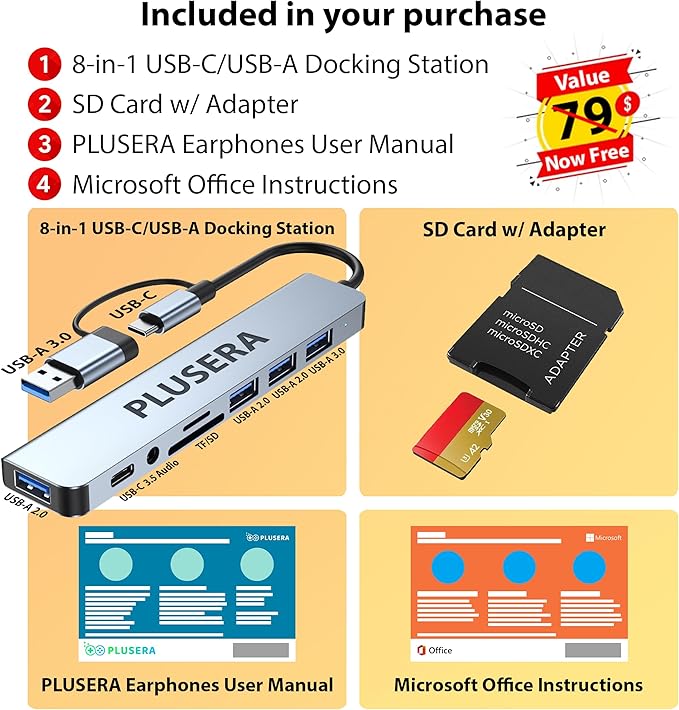 Lenovo IdeaPad 15.6” FHD Touchscreen Laptop, 40GB RAM 2.5TB Storage (2TB SSD+512GB Docking Station Set), 6-Cores Intel Core i3, Windows 11 Pro with Microsoft Office Included, Plusera Earphones