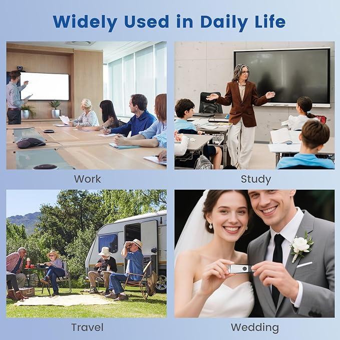 2GB Flash Drives 50 Pack, Wooolken USB 2.0 Thumb Drive with Lanyards Bulk USB Sticks for Weddings,Office, School, Data Storage Backup