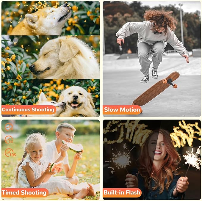 5K Digital Camera, 72MP Digital Cameras for Photography, UHD Autofocus Point and Shoot Compact Camera with Flash for Kids, Small Portable Vlogging Camera for YouTube with 2.8" Screen, 16X Zoom