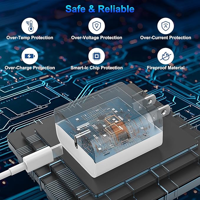iPhone 17 16 15 Charger Fast Charging, 3 Pack PD 20W USB C Charger with 10FT Cord, USB C Cable Type C Chargers Block for iPhone 17/17 Pro/17 Pro Max/16/16 Plus/16 Pro/16 Pro Max/15/15 Pro（White）