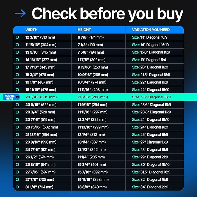 VINTEZ [2 Pack] 23 Inch 16:9 Privacy Screen for Computer Monitor and Laptop - Anti Glare Protector Film Blue Light Filter Eye Protection - Computer Screen Privacy Shield