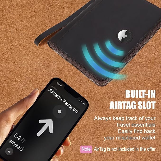 STAR VISTA Lorenzo Full Grain Leather Family Passport Wallet for 4, Large Travel Document Organizer for Exquisite Voyagers, Multi-Currency Compartments, RFID Blocking, AirTag Track, Dark Brown