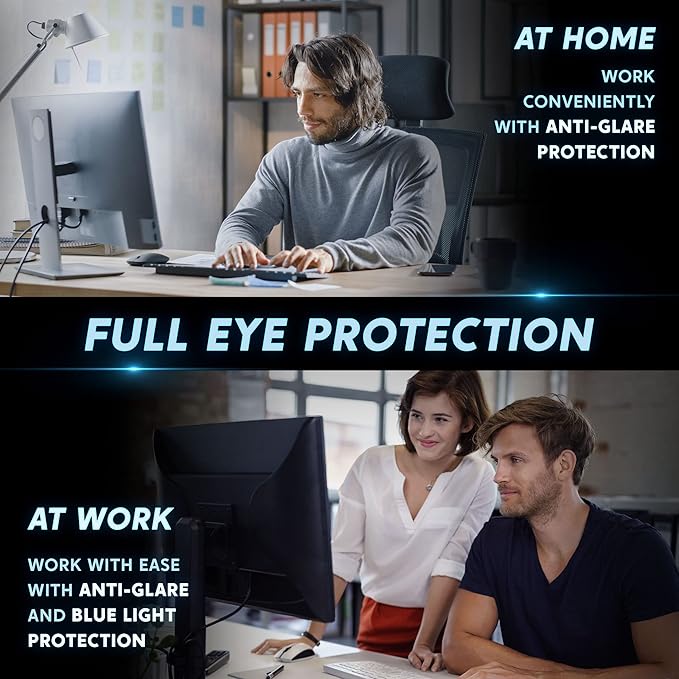 Akamai Office Products 23.8 inch Monitor Anti Glare Screen – Anti-Glare, Anti-Scratch, Blocks 96% UV Blue Light Protection – Matte Gloss Finish (23.8" Widescreen (16:9), Anti-Glare)