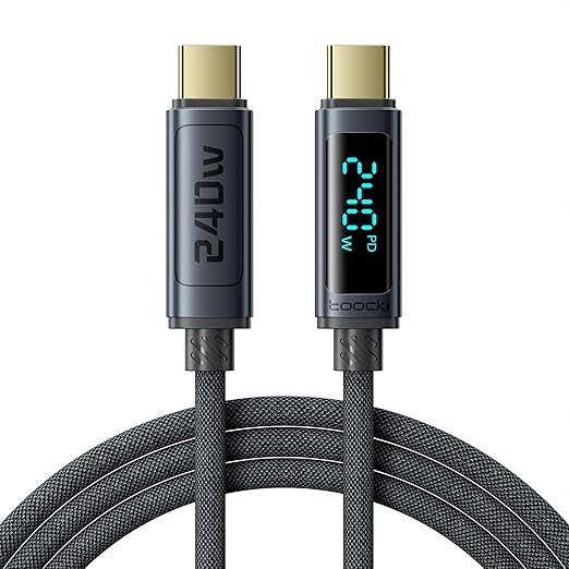 USB C Cable 6.6ft 240W Fast Charging Cord with LED Display Compatible with iPhone 17 16 15 Pro Plus Pro Max Air, iPad Pro, Samsung Galaxy S24 S23, Switch, MacBook Air, Pixel