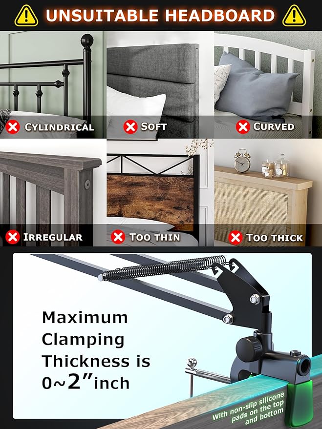 Foldable Tablet Stand, Tablet Mount Adjustable for Bed,Universal Flexible Holder with 360 Degree Rotation for iPad/iPhone/iPad Pro/N-Switch,or Other 4.5~13.5 Inches Devices (Black)