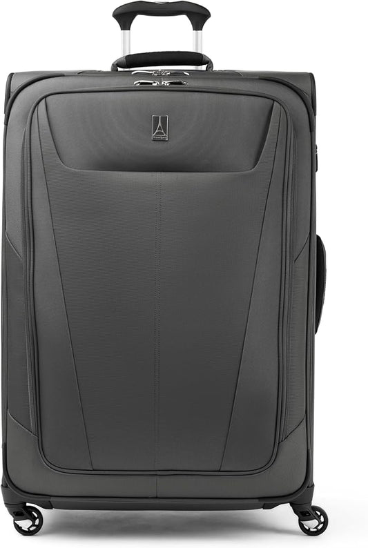 Travelpro Maxlite 5 Softside Expandable Checked Luggage with 4 Spinner Wheels, Lightweight Suitcase, Men and Women, Shadow Grey, Checked Large 29-Inch