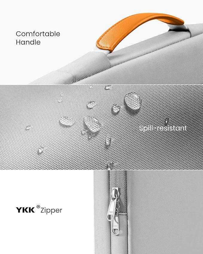 tomtoc 360 Protective Laptop Carrying Case for 2025 13-inch MacBook Air M4/A3240 M3/A3113 M2/A2681 M1/A2337, MacBook Pro M2/A2686 M1/A2337, iPad Pro M4 & iPad Air M3, Water-Resistant Laptop Bag