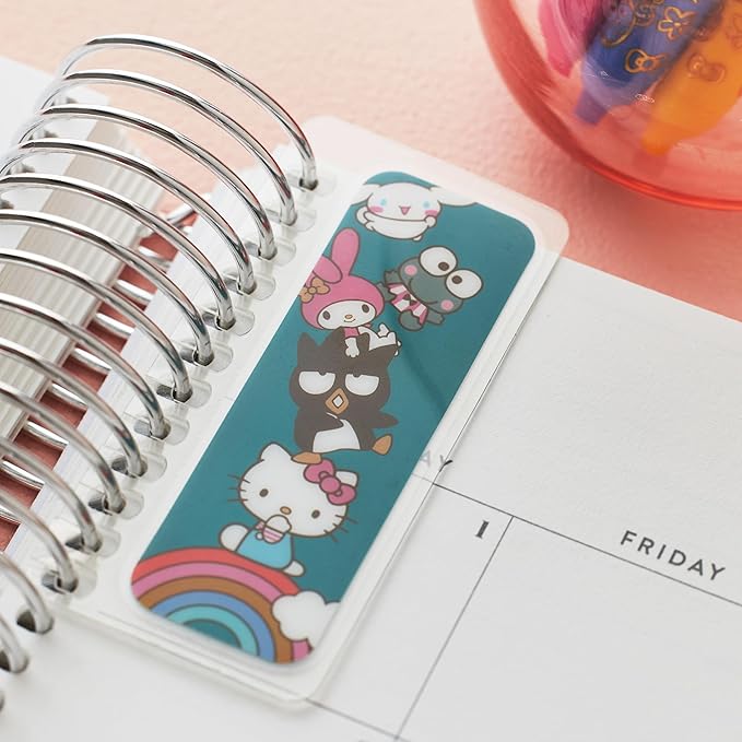 Erin Condren Snap-in Mini Planner Bookmark, Set of 3 Colorful Planner Accessories, Fits Spiral Coiled Notebooks & Agendas, Durable Plastic Page Markers for Stylish Organization, Hello Kitty 2