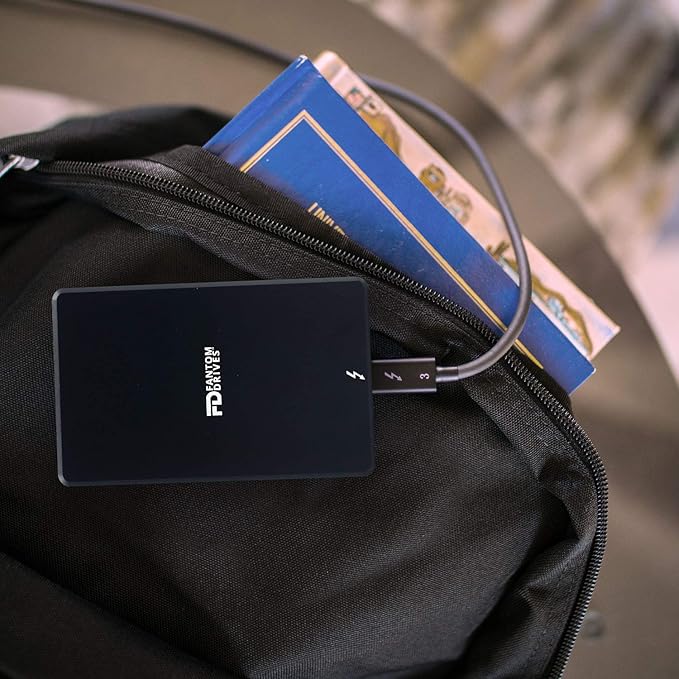 Fantom Drives Extreme 1TB External SSD - 2800MB/s, Thunderbolt 3, USB Type-C, Aluminum, 3D NAND TLC, TB3X-2300N1TB