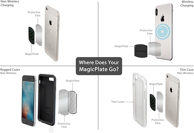 Scosche MPWD2PK-UB MagicMount Pro Magnetic Car Phone Holder - Strong Magnet Mount for iPhone and Android - Secure Mount for Car Window/Dash - Universal 360° Adjustable Mobile Cell Holder - 2-Pack