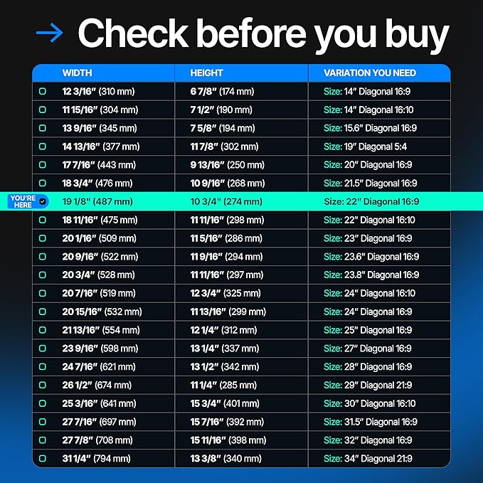 VINTEZ [2 Pack] 22 Inch 16:9 Privacy Screen for Computer Monitor and Laptop - Anti Glare Protector Film Blue Light Filter Eye Protection - Computer Screen Privacy Shield