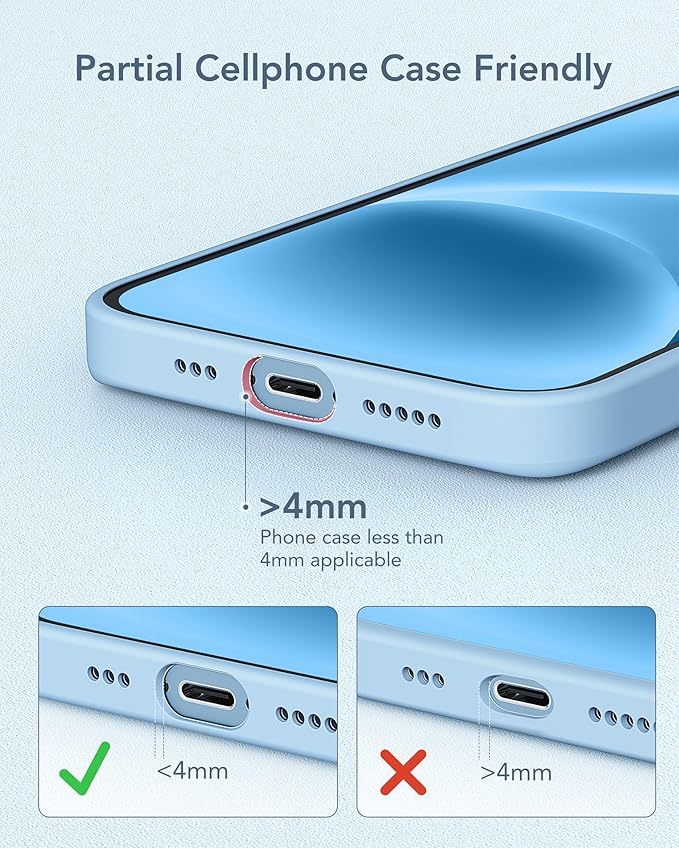 charmast Portable Charger USB C for iPhone 17/16/15, 5000mAh Fast Charging Battery Pack with Built-in Type-C Connector, 20W Mini Power Bank for iPhone 17/16/15 Series, Samsung S22/23 Series, and More