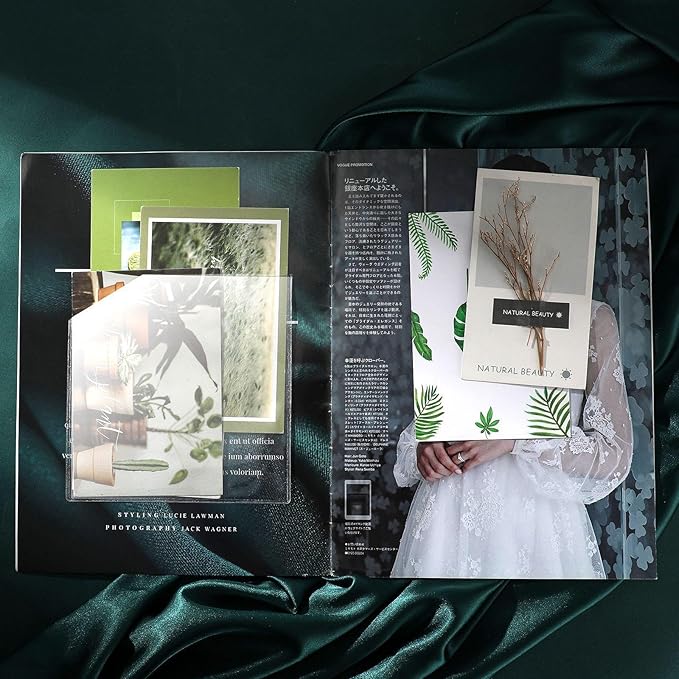 Tinlade 12 Pcs Adhesive Clear Corner Pockets 6 x 6 Inch Sticky Pocket Sleeves Self Adhesive Planner Pockets Adds Extra Storage Space to Notebooks Folders Planner Accessories, Home Office School