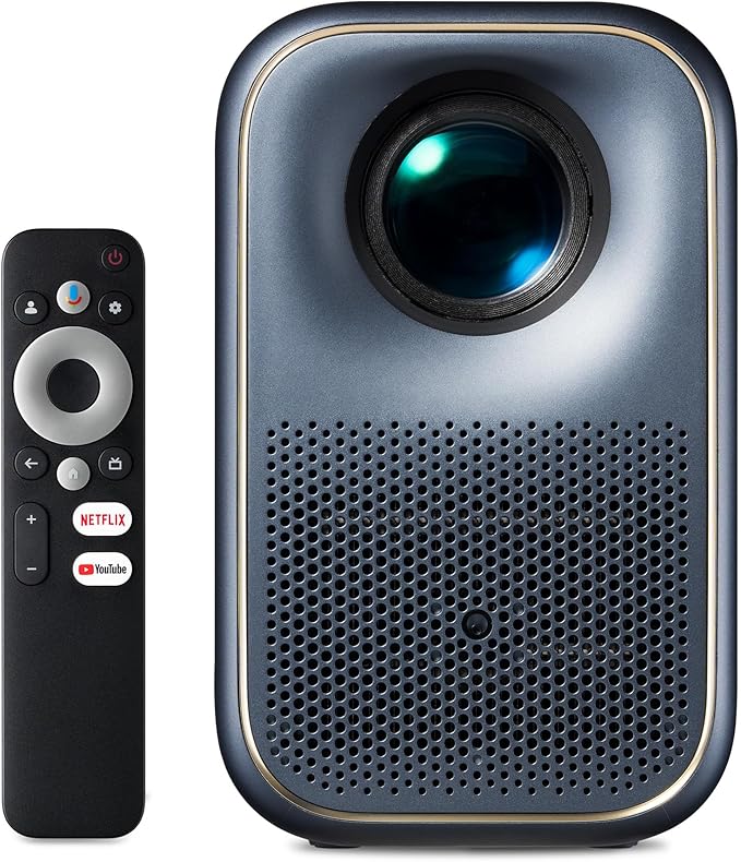 AllPlay Netflix-Licensed Smart Projector with Google TV | Native 1080p Full HD | Auto Focus & Keystone | Dolby Audio | WiFi & Bluetooth | Portable Home Theater Kit