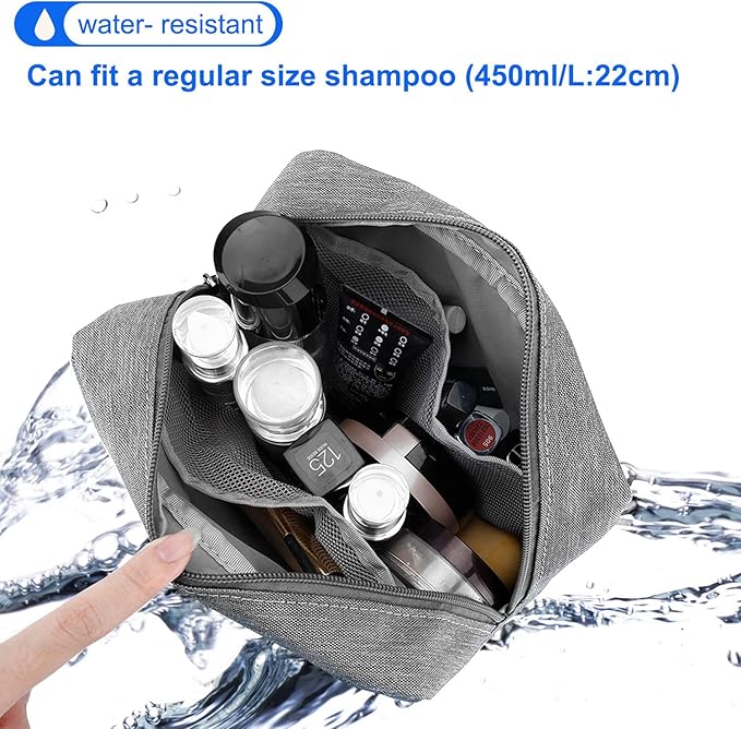 E-Tree Makeup Bag, Big Travel Make up Pouch, Zipper Large Cosmetic Brush Skin Care Case, Toiletry Bags for Traveling Women Man,Tech Electronic Organizer,Small Canvas Storage for Personal Items,Grey