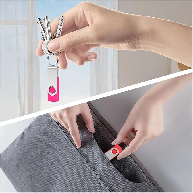 AreTop Bulk USB Flash Drives 4GB 50 Pack, USB 2.0 Pendrive Bulk USB Drive Memory Stick Flash Drive Pack Thumb Drives (50 PCS 4GB, 10 Mix-Colors)