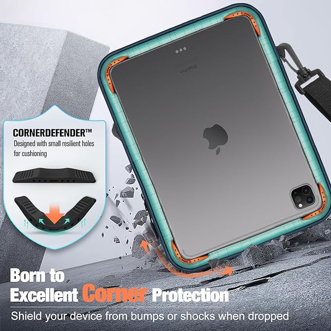 MoKo 12.9 Inch Tablet Sleeve Bag, Fits 13 Inch New iPad Pro M4 & Air M2 2024, iPad Pro 12.9 inch M2&M1, Galaxy Tab S9/S8 Plus 12.4", Multifunctional Bag with Shoulder and Headphone Port, Black