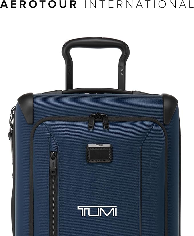 TUMI - Aerotour 4 Wheel Expandable Luggage - Men's and Women's Lightweight Business and Leisure Travel Suitcase - 21.75" International Expandable Carry-On, Navy