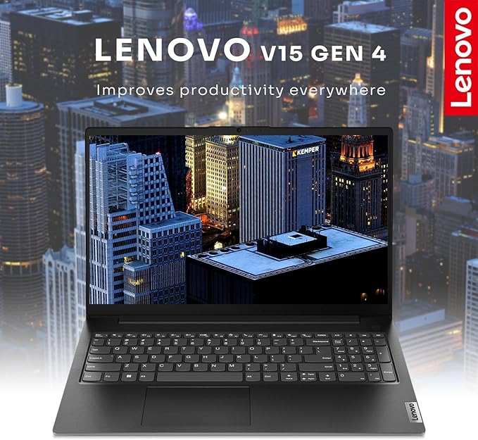 Lenovo V15 Gen 4 Business Laptop, 15.6" FHD Screen, AMD Ryzen 5 5500U, 24GB RAM, 2TB SSD, Webcam, RJ-45, Wi-Fi, Windows 11 Pro, Black, Additional 1 Yr ADP