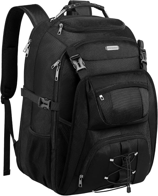 Extra Large Laptop Backpack for Travel, College & Work, TSA Friendly Commuter Gaming Bag with USB Charging Port, Heavy-Duty Anti-Theft Design Fits 18.4 Inch Laptop, Grey, 21.7x15.9x10.2”