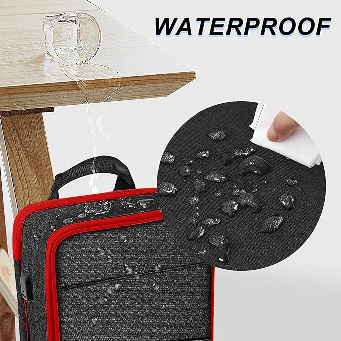 ZINZ Slim & Expandable Laptop Backpack 15 15.6 16 Inch Sleeve with USB Port, Spill-Resistant Notebooks Bag Case for Most 14-16 Inch MacBooks Surface-Books Dell HP Lenovo Asus Computers,B01RD01