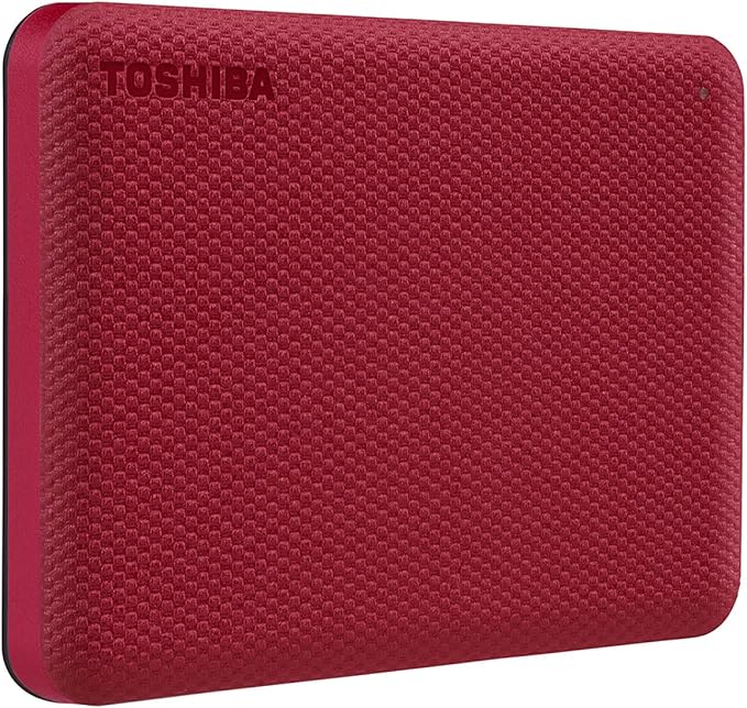 Toshiba Canvio Advance 1TB Portable External Hard Drive USB 3.0, Red - HDTCA10XR3AA
