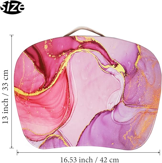 Lap Laptop Desk - Portable, Fits up to 15.6 inch Laptop, with Pillow Cushion, Media Slot, Anti-Slip Ledge, Ergonomic Cushion