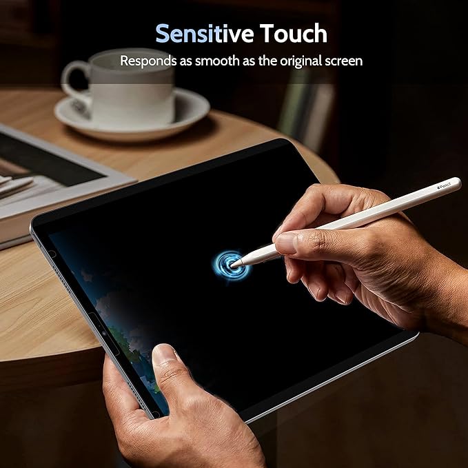 4 Way Magnetic Privacy Screen Protector for iPad Air 5th 4th 10.9" & iPad Pro 11(2018-2022), Removable 360 Spy Private Filter, Anti Blue Light Glare Bubble-Free Black Security Protector