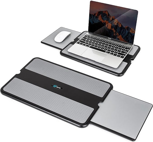 EHO Laptop Lap Desk, Portable Lapdesk with Smooth Surface and Mouse Pad, Lightweight Bed Tray for Laptop or Tablet, Ergonomic Lap Table for Home, Office, Travel, and Students