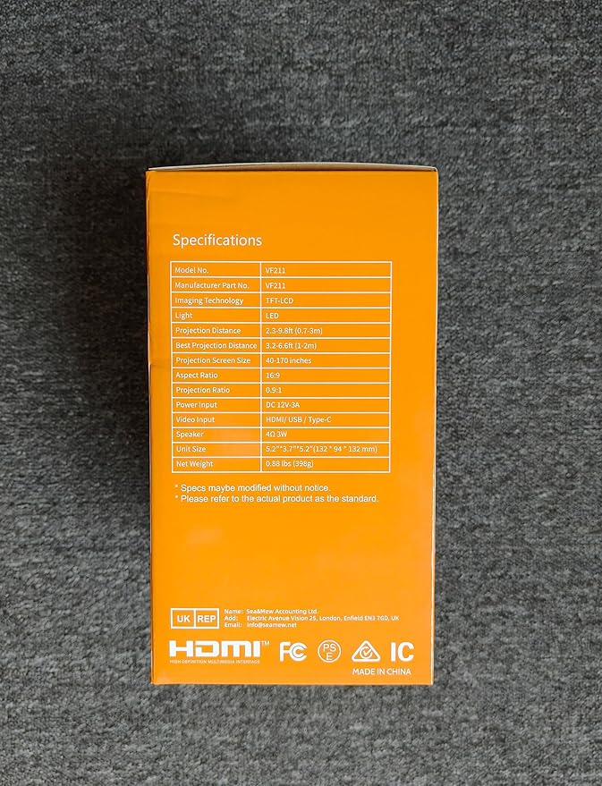 Portable Mini Projector with WiFi and Bluetooth Rotatable Movie Projector with Electronic Focus LED Pico Projectors for Home Theater Compatible with Smartphone, TV Stick, Laptop, HDMI, USB