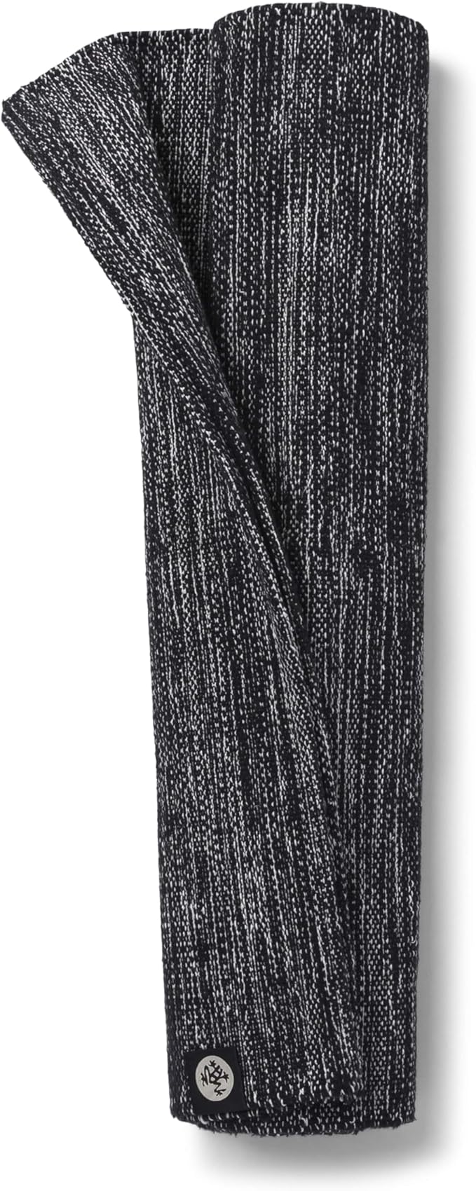 Manduka Shala Yoga Rug 71" - Outdoor Yoga & Meditation | Foldable & Machine Washable | Natural Cotton | Handmade | 71 x 26 inches | Black Heather