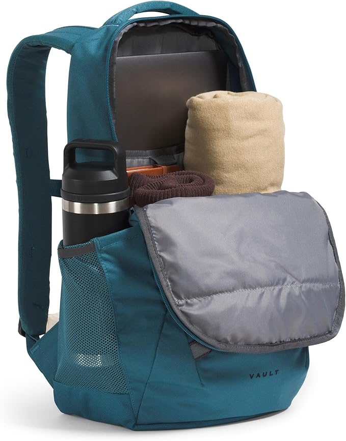 THE NORTH FACE Vault Everyday Laptop Backpack | Commuter Travel Bag with Water-Repellent Finish, Spacious Main Compartment, Space/TNF Black, One Size