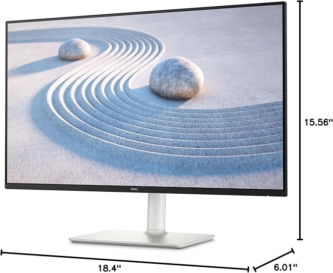 Dell S2725DS Monitor - 27 Inch, QHD (2560x1440) Display, 100Hz refresh rate, 1500:1 contrast ratio, TÜV Rheinland Eye comfort 4 Star, Integrated 2x5W speaker, Height/Tilt/Swivel/Pivot- Ash White color