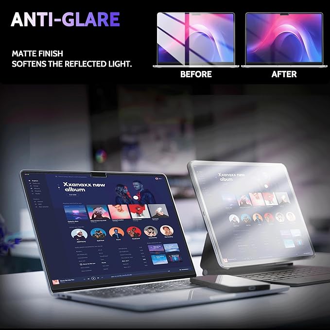 Magnetic Anti Blue Light Screen Protector for MacBook Air 15 Inch (2023-2025, M2, M3, M4), Removable Glare Filter for 15.3" Mac Laptop Computer