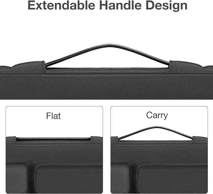 MOSISO 360 Protective Laptop Case 13 inch, Laptop Sleeve Compatible with MacBook Air 13 inch M4 M3 M2 M1 2025-2018 / Pro 13 M2 M1 2025-2016,Side Open Bag with 2 Raised&1 Flapover Pockets, Black