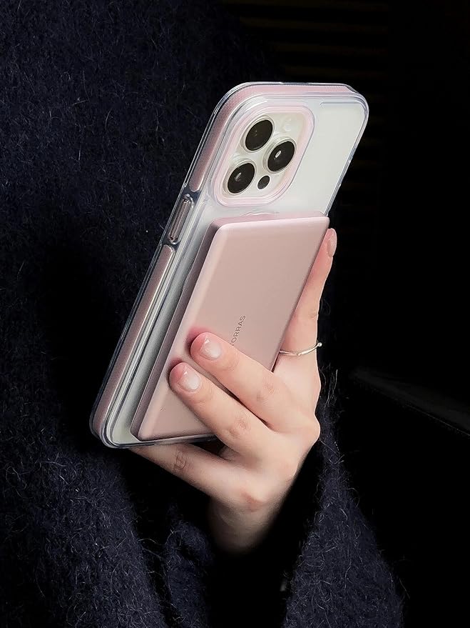 TORRAS MiniMag Power Bank, Ultra Slim 5,000mAh Wireless Portable Charger with USB-C Cable, Fast Charging iPhone Air MagSafe Battery Pack, Compatible Charger for iPhone 17/16/15/14/13/12, Azalea Pink