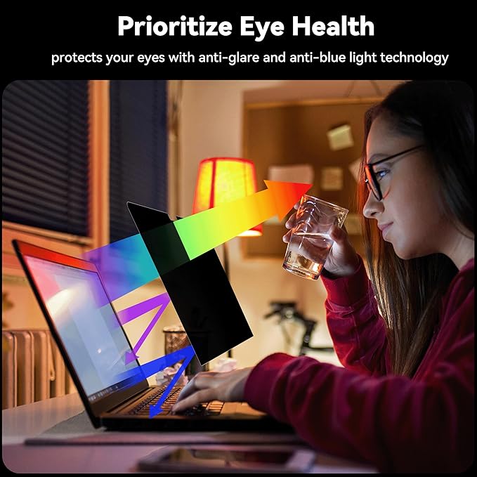 IPROKKO 360° Privacy Screen Macbook Air 13.6/13 Inch (2022-2025, M2, M3, M4),Matte Anti Glare Blue Light 13.6" Mac Scratch Resistant Laptop Screen Protector Filter