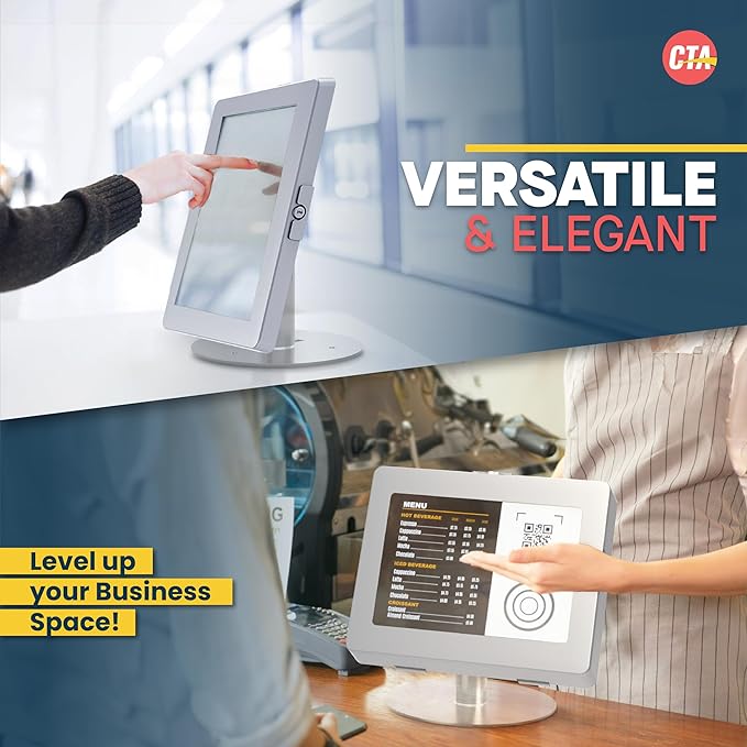 Locking iPad Wall Mount - CTA Anti-Theft Locking Tablet Enclosure for iPad 10.9" 10th Gen - A16 - Air 11 - Pro 11 Inch - 7/8/9 Gen - 10th Gen 10.2" - Pro 11" - Galaxy Tabs - (PAD-PARAWS)