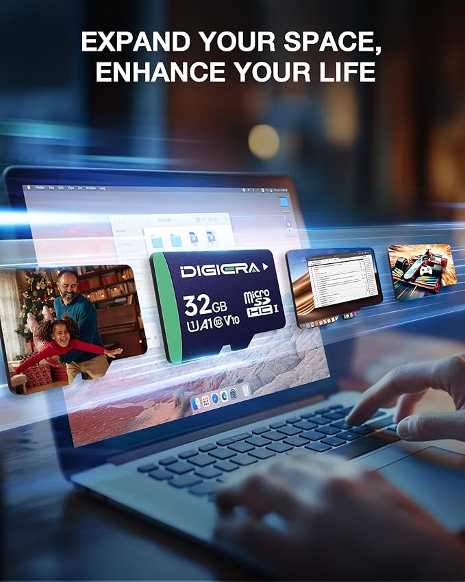 32GB CT100 microSDHC UHS-I Memory Card with Adapter - up to 100MB/s, C10, U1, V10, Full HD, A1, Micro SD Card for Smartphones, Tablets, Cameras, Gaming Consoles, and Drones (3 Pack)