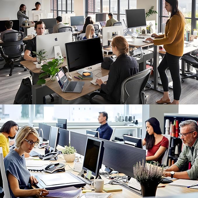 【2-Pack】21.5 Inch Computer Privacy Screen for 16:9 Monitors with Anti-Spy Anti-Glare Filter, Blue Light Blocking & Eye Protection, Removable Anti-Scratch HD Clarity Screen Protector